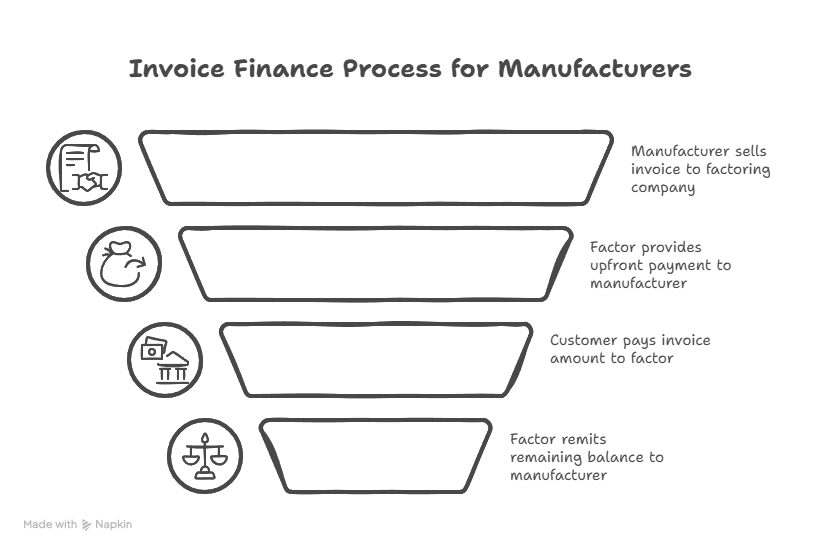 How Does Invoice Finance Work for Manufacturing Companies? Invoice finance for manufacturing companies UK